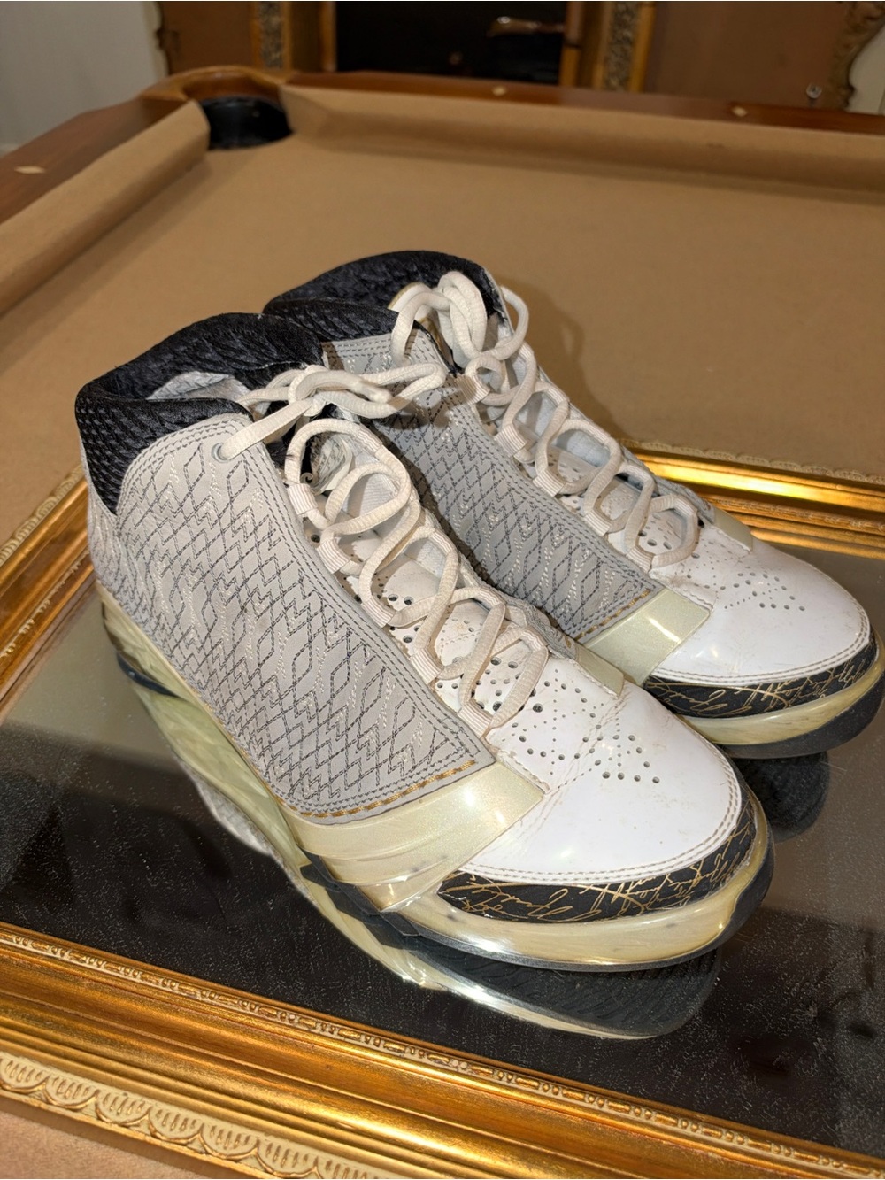 Jordan XX3 23 Special Edition Men's White, Black and Gold High-Top Sneakers